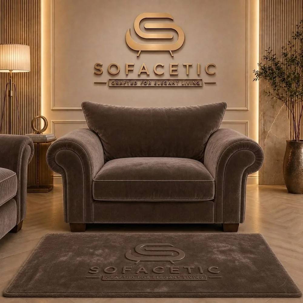 Monzi Plush velvet  Contemporary Sofa Set