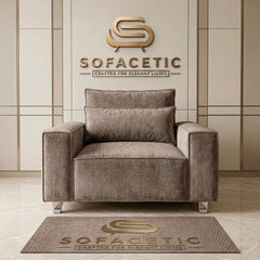 Salon Chenille Fabric  Sofa