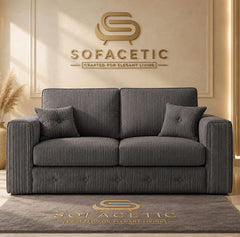 Ruby Alaska Jumbo cord Sofa Set