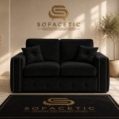 Ruby Alaska Plush velvet Sofa Set