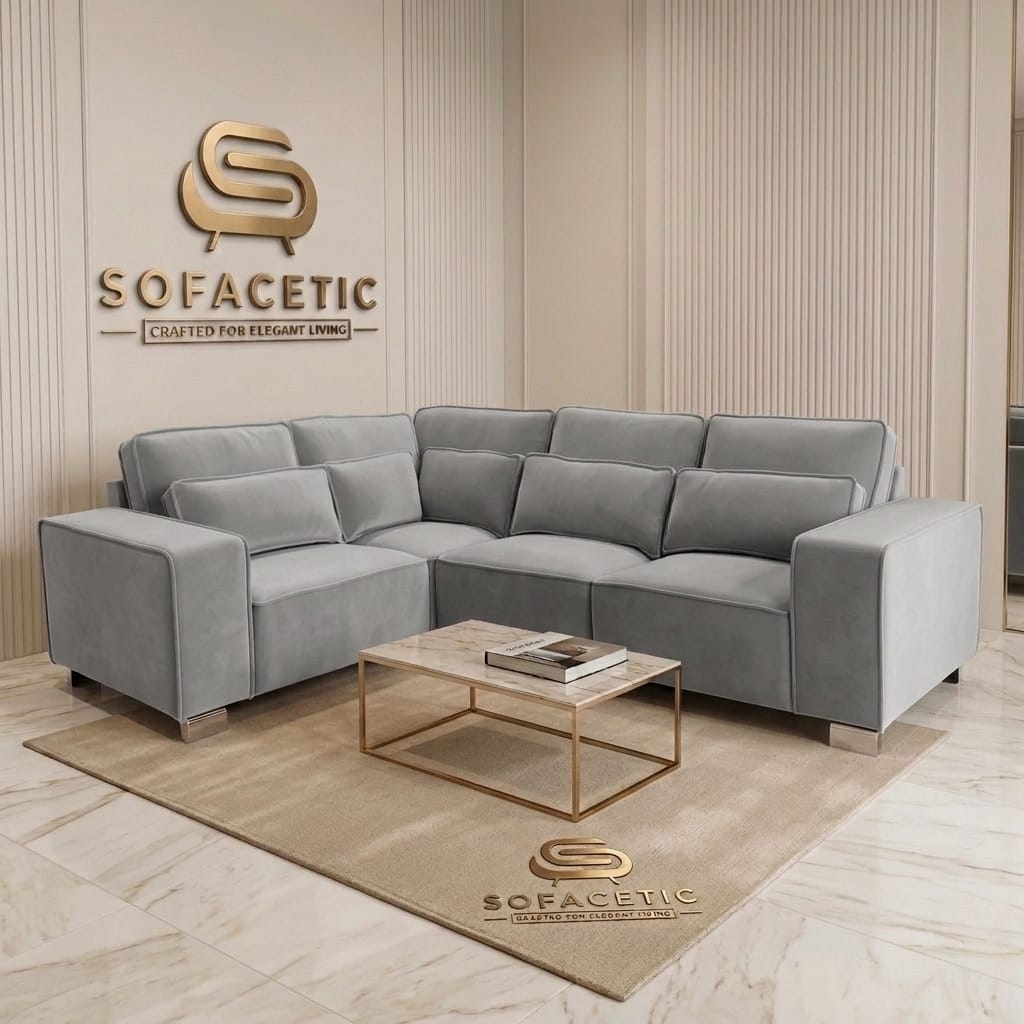 Salon Plush Velvet Sofa
