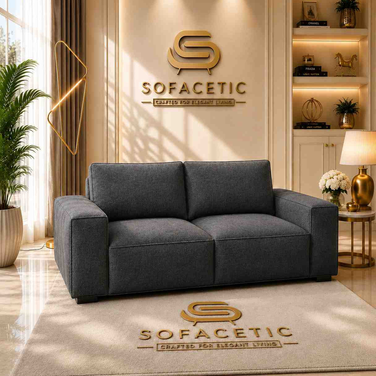Salon Naples Fabric Sofa