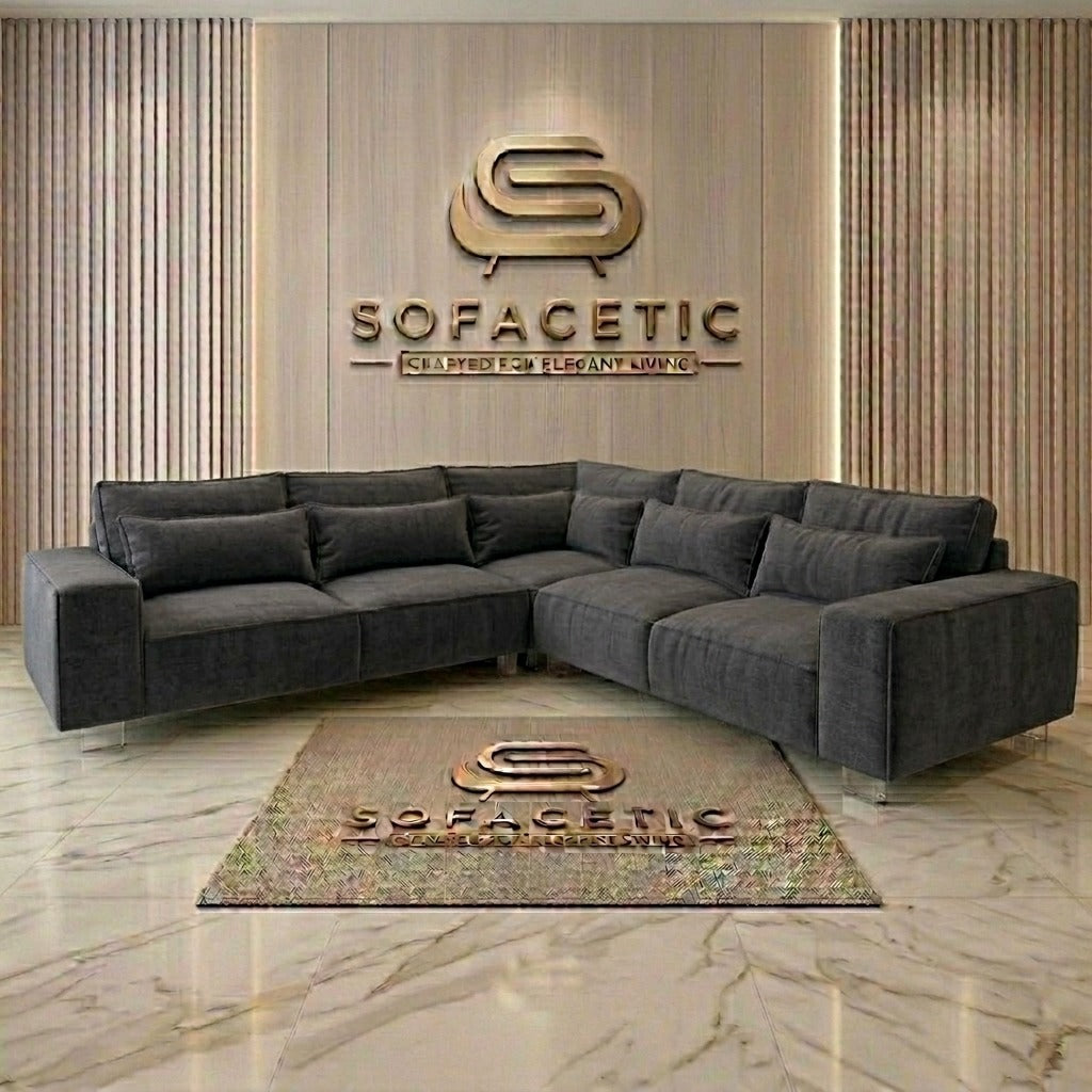 Salon Chenille Fabric  Sofa