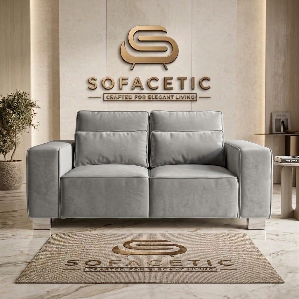 Salon Plush Velvet Sofa