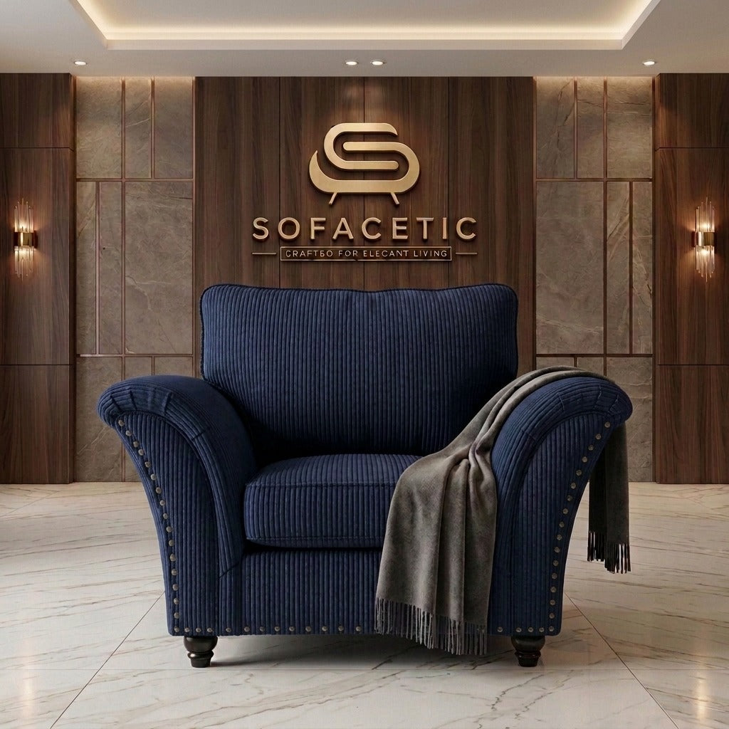 Juxen Jumbo Cord Designer Sofa Set
