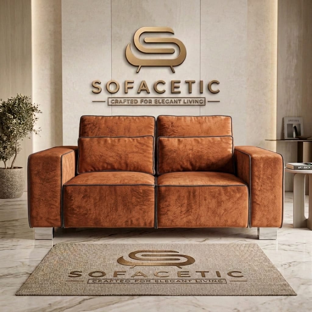 Salon Plush Velvet Sofa