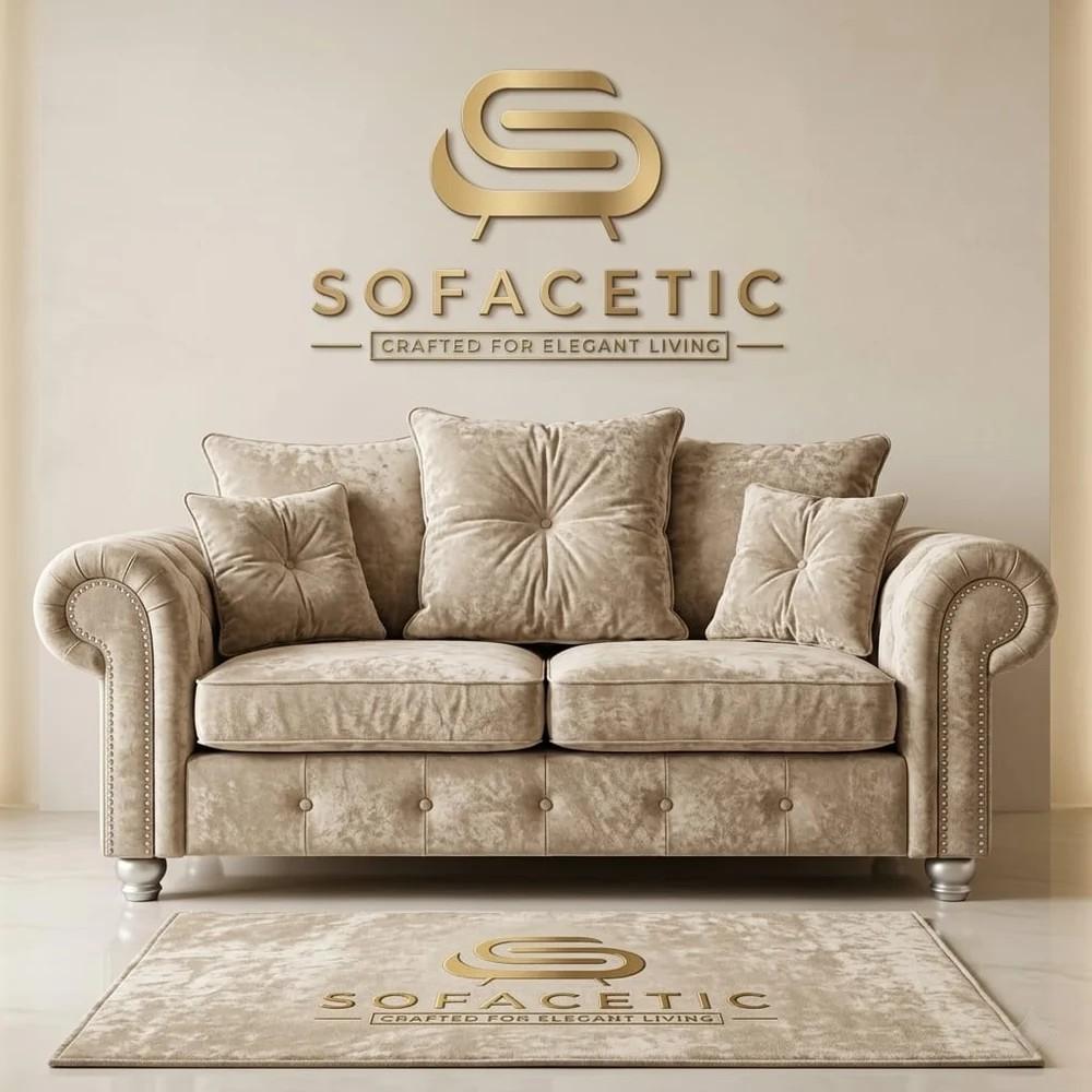 Tanzo Crush velvet Luxury Fabric Sofa