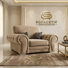Brixa Plush Velvet Fabric Modern Sofa Set
