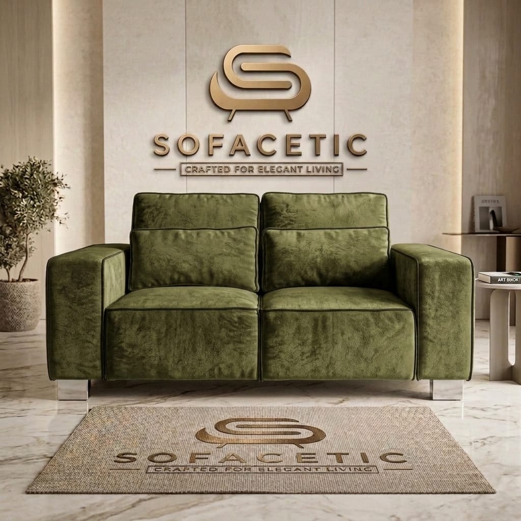 Salon Plush Velvet Sofa