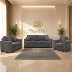 Ruby Alaska Jumbo cord Sofa Set