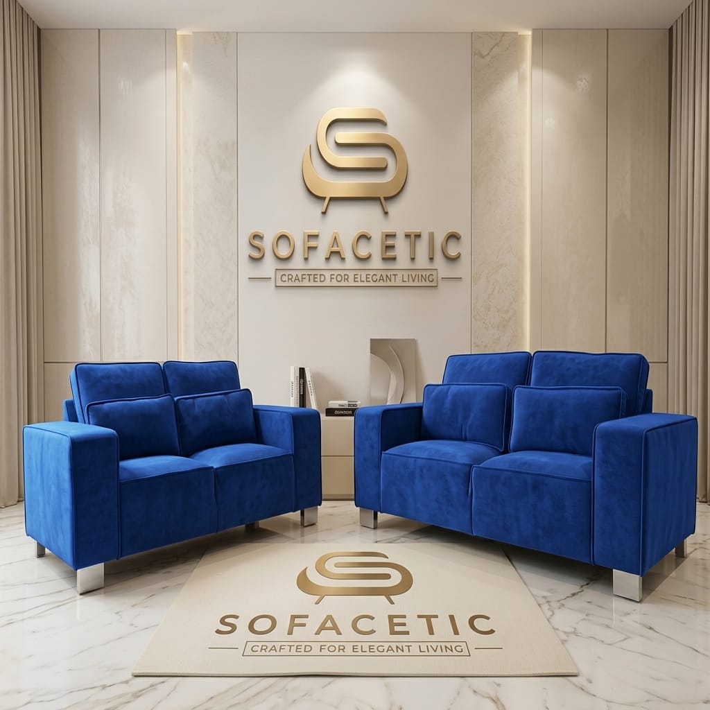 Salon Plush Velvet Sofa