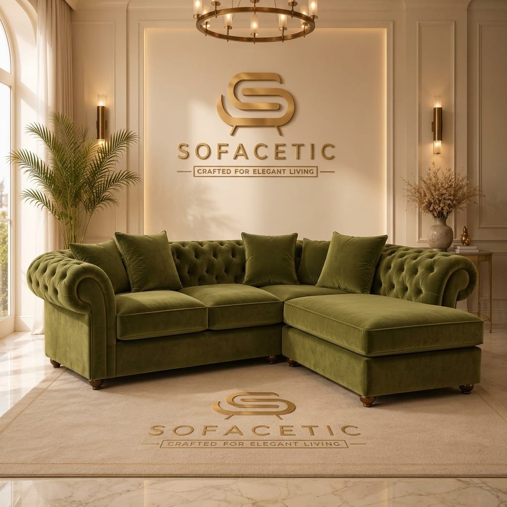 Nicole Plush velvet  Luxury Sofa Set