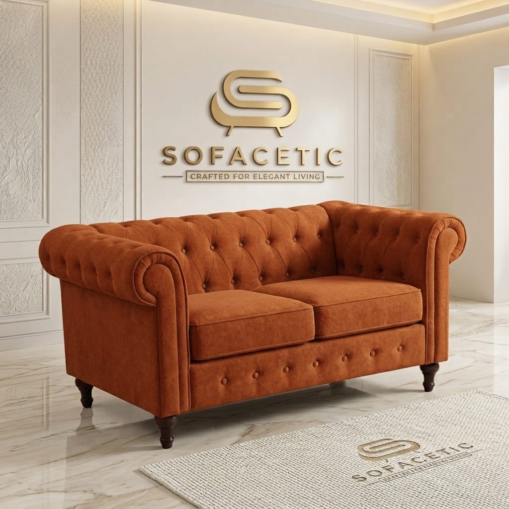 Olympia Chesterfield  Plush velvet Sofa Set