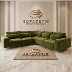 Salon Plush Velvet Sofa