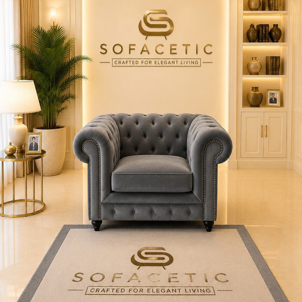 Olympia Chesterfield Naples Sofa Set