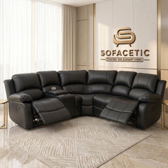 Valencia Entertainer Recliner Sofa Black Set