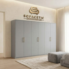 6 Door Grey color Wardrobe