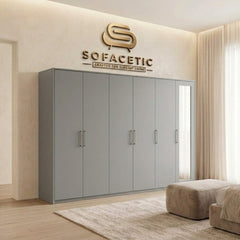 6 Door Grey color Wardrobe