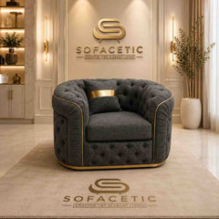 Madrid Naples Fabric Chesterfield Sofa Set
