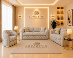 Madrid Naples Fabric Chesterfield Sofa Set