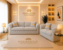 Madrid Naples Fabric Chesterfield Sofa Set