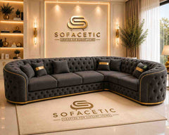 Madrid Naples Fabric Chesterfield Sofa Set