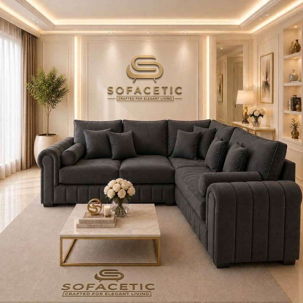 Lilly Naples Fabric Luxury Sofa Set