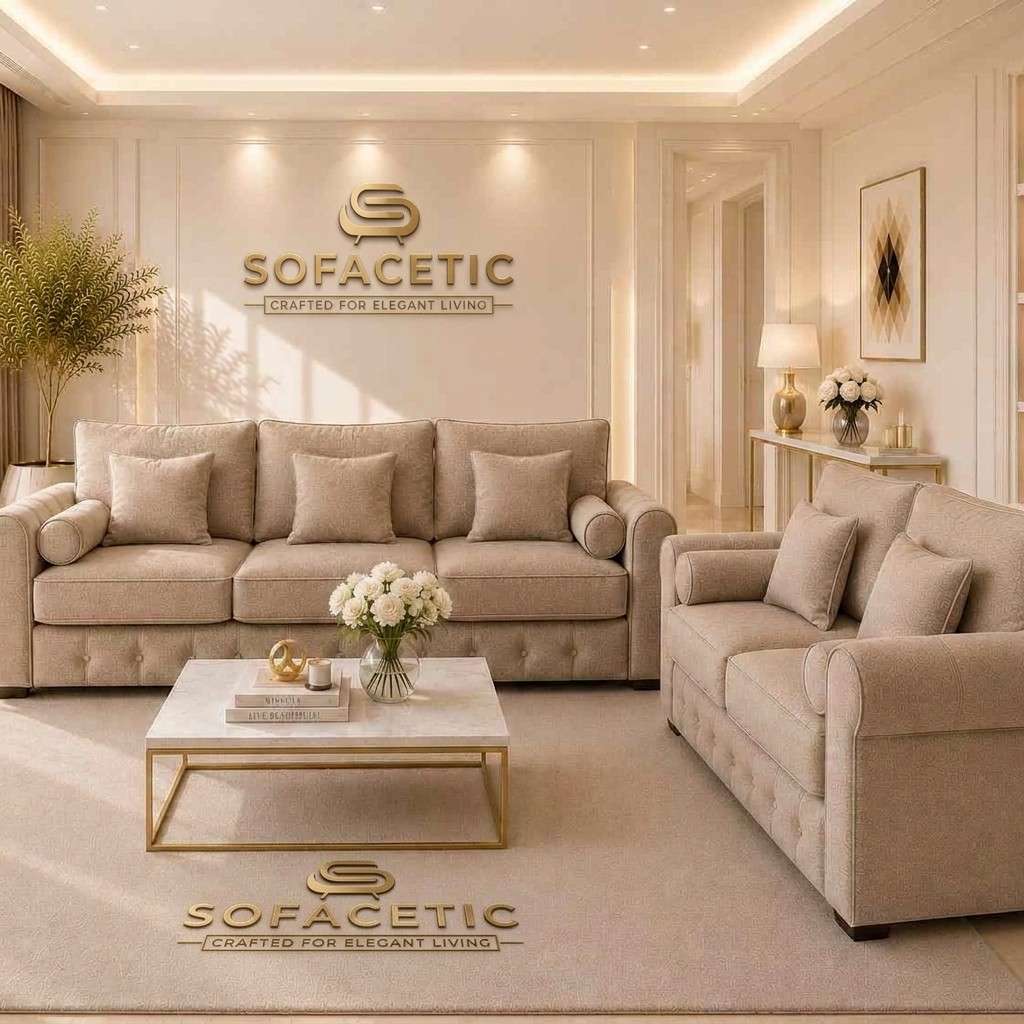 Lilly Naples Fabric Luxury Sofa Set