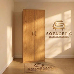 2 Door Oak Color Wardrobe