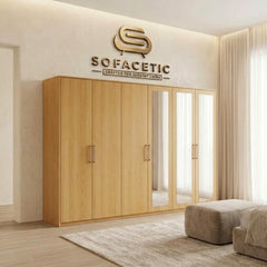 6 Door Oak color Wardrobe