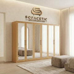 6 Door Oak color Wardrobe
