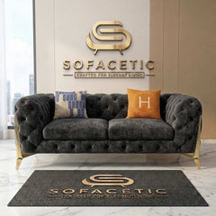 Italian Chenille Fabric Chesterfield Sofa Set