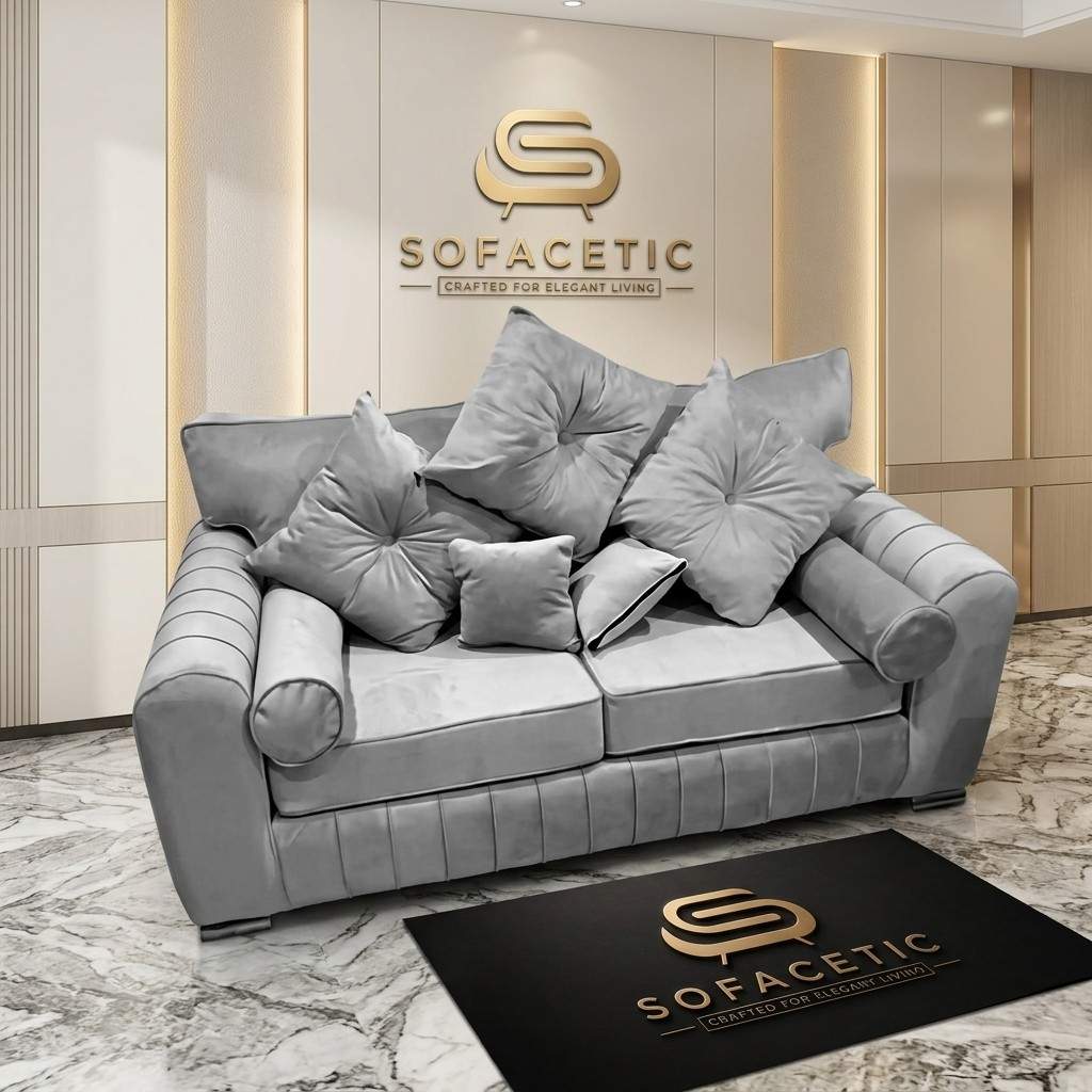 Lilly Plush Velvet Fabric Luxury Sofa Set