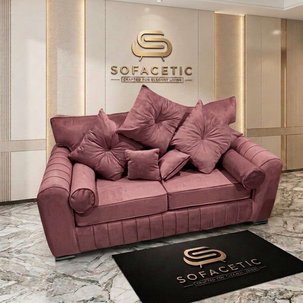 Lilly Plush Velvet Fabric Luxury Sofa Set