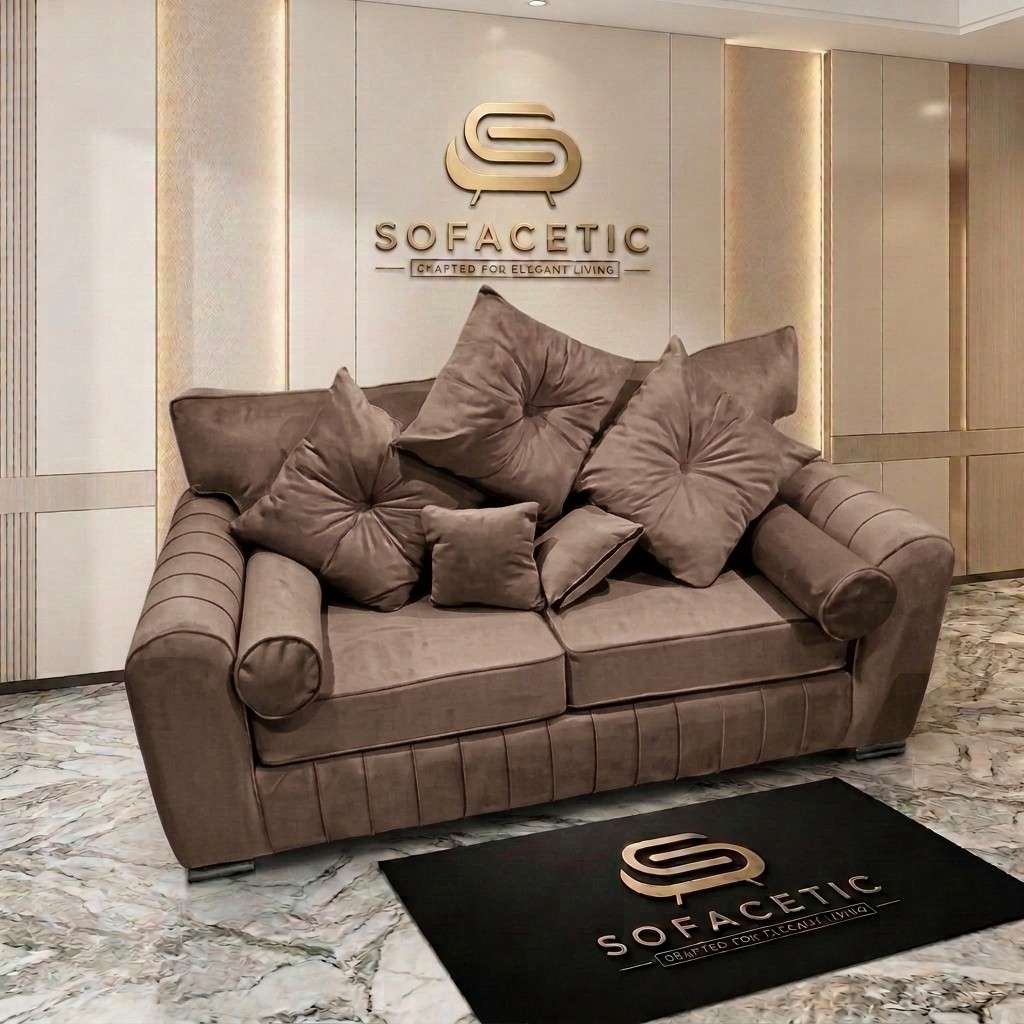 Lilly Plush Velvet Fabric Luxury Sofa Set