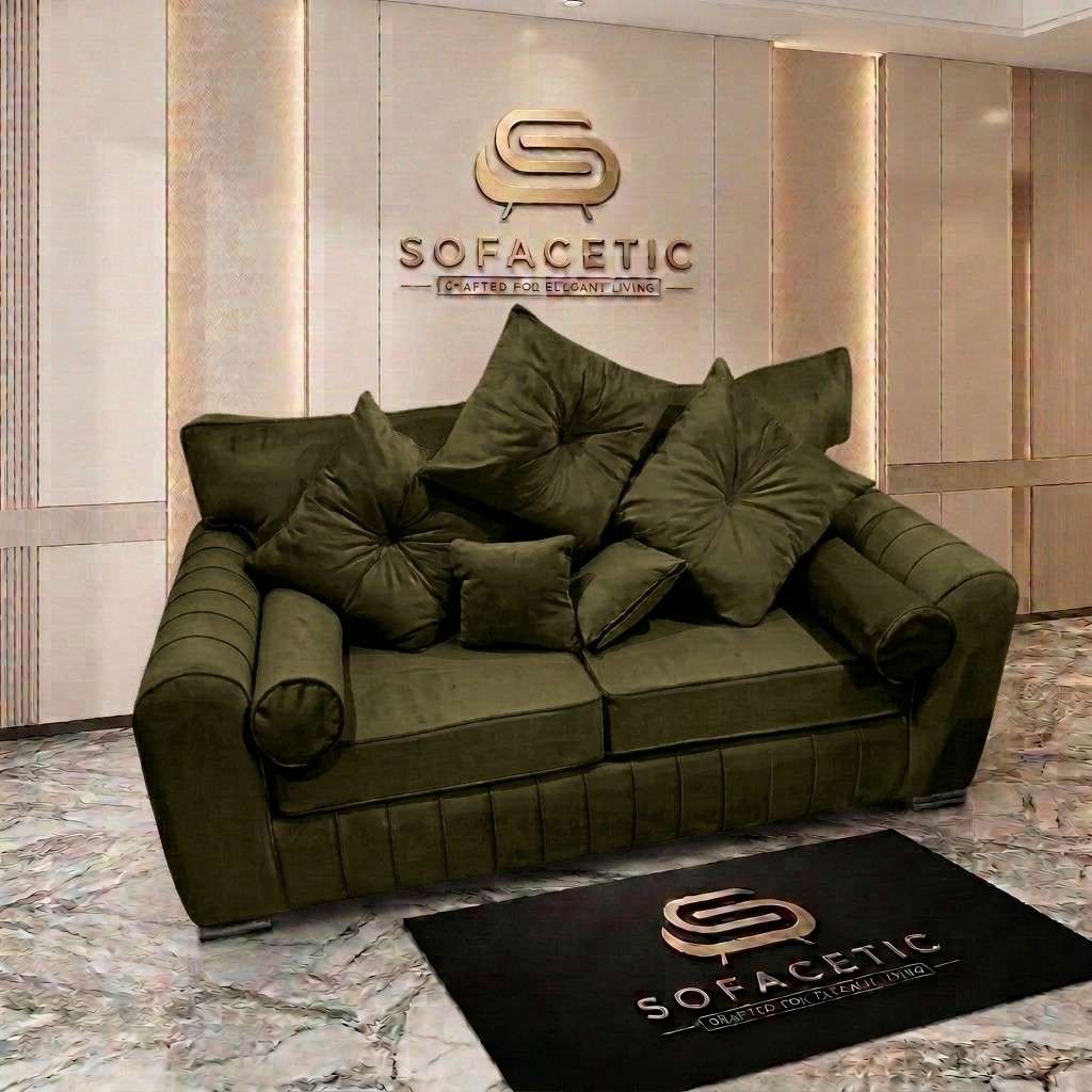 Lilly Plush Velvet Fabric Luxury Sofa Set
