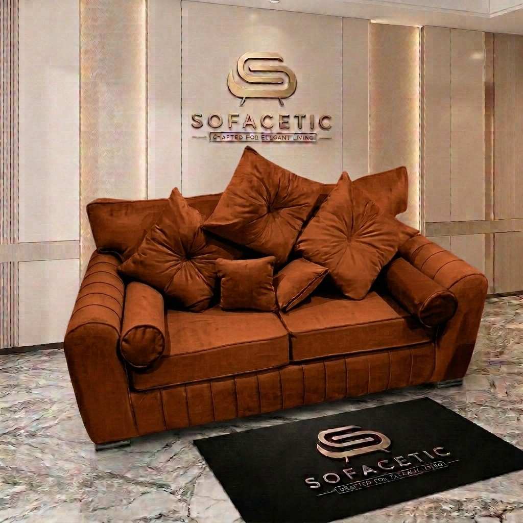 Lilly Plush Velvet Fabric Luxury Sofa Set