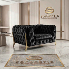 Italian Crush Velvet Fabric Chesterfield Sofa Set
