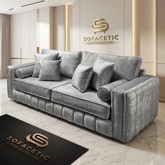 Lilly Plush Velvet Fabric Luxury Sofa Set