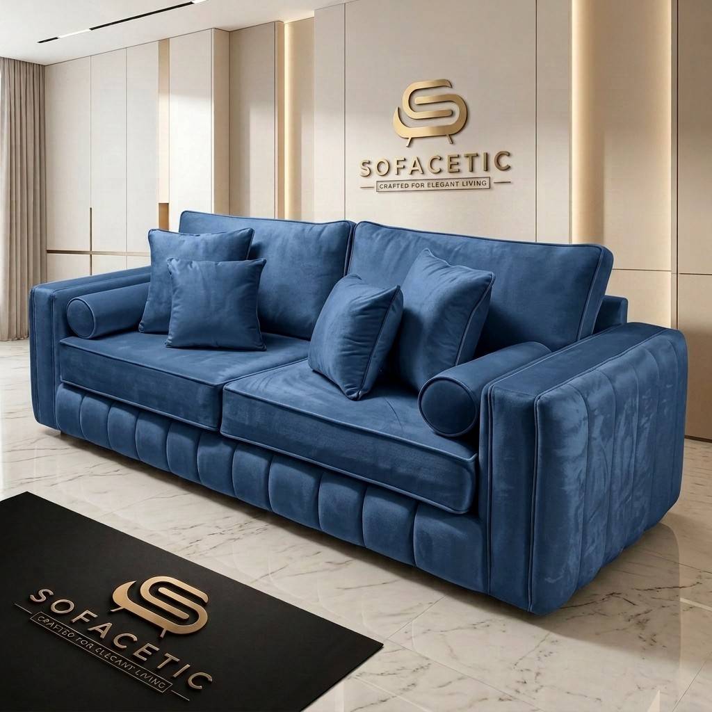 Lilly Plush Velvet Fabric Luxury Sofa Set