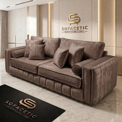 Lilly Plush Velvet Fabric Luxury Sofa Set