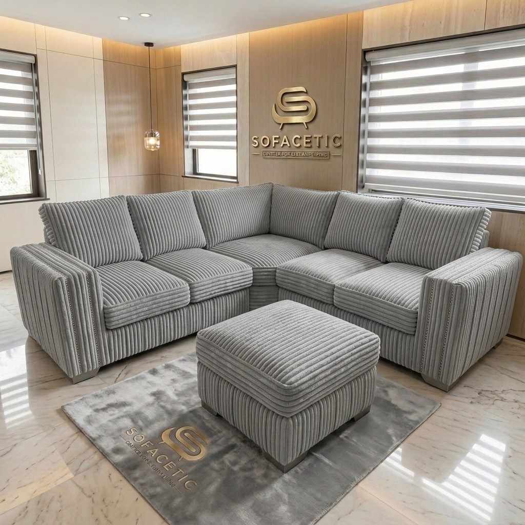 Lilly Jumbo Cord Fabric Luxury Sofa Set