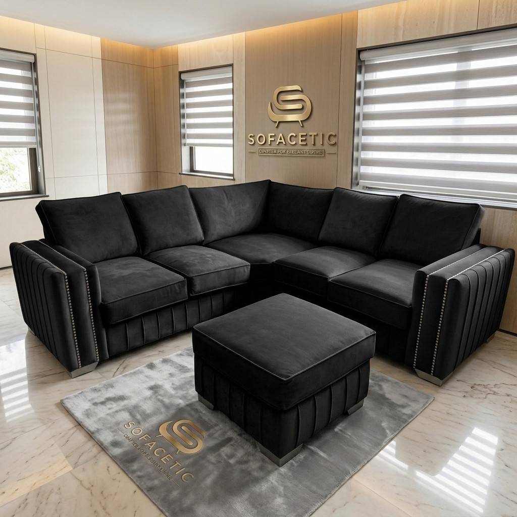 Lilly Plush Velvet Fabric Luxury Sofa Set