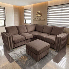 Lilly Plush Velvet Fabric Luxury Sofa Set
