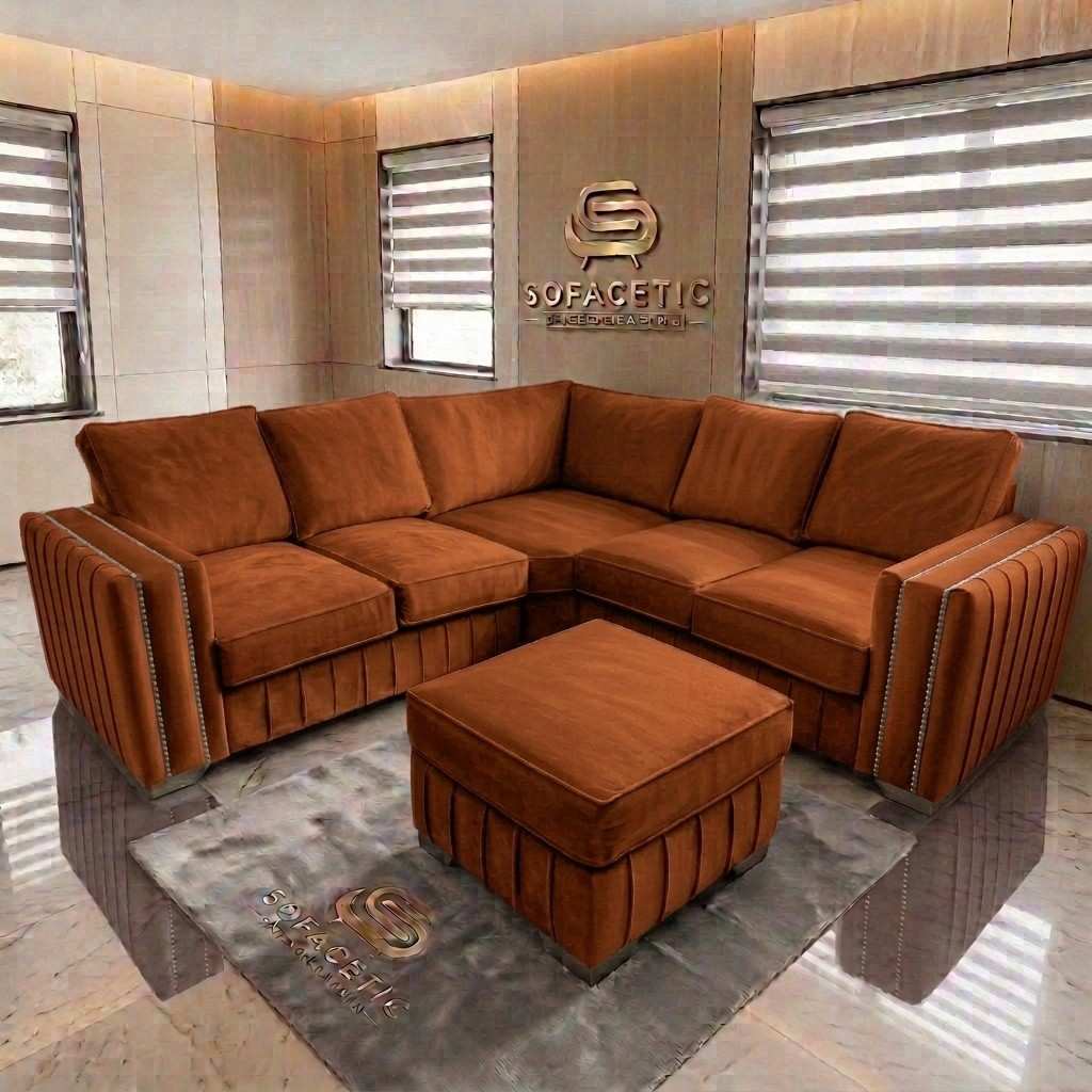 Lilly Plush Velvet Fabric Luxury Sofa Set