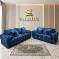 Lilly Plush Velvet Fabric Luxury Sofa Set