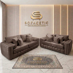 Lilly Plush Velvet Fabric Luxury Sofa Set