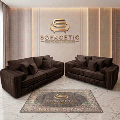 Lilly Plush Velvet Fabric Luxury Sofa Set