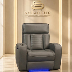 Tuscany Leather Suite Corner  Sofa Grey Set