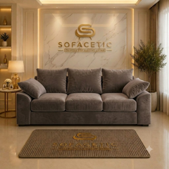 Dino Plush Velvet Modern Sofa Set